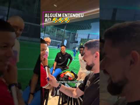 VINI, JORGINHO, MILITÃO E CIA. NO JOGO DA CANETA! 🤣 Alguém explica o que rolou aqui... #shorts thumbnail