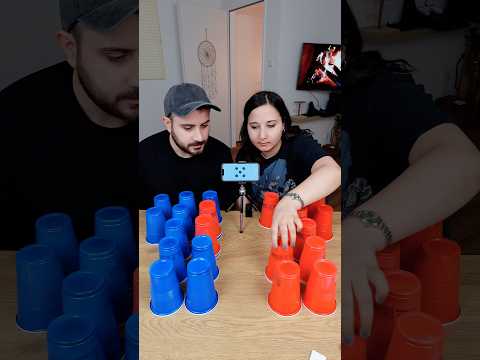 لعبة الأكواب بطريقة جداً جميلة 😍 #shorts thumbnail