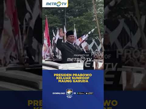 Presiden Prabowo Keluar Sunroof Maung Garuda Sapa Ribuan Massa Aksi di DPR #shorts thumbnail