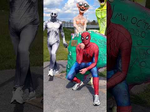 Spiderman scared the zombies🤣 #spiderman thumbnail