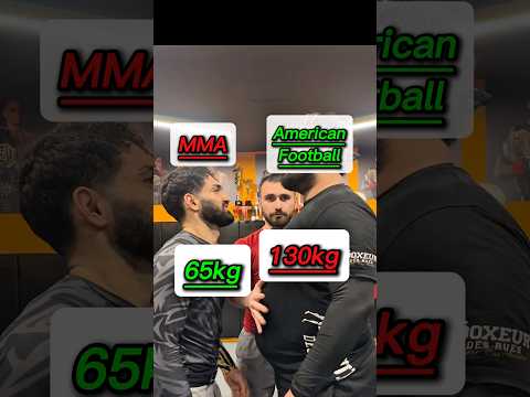 65 kg bir MMA dövüşçüsü, 130 kg bir Amerikan Futbolu sporcusu ile güreşirse ne olur? #mma # #bjj thumbnail