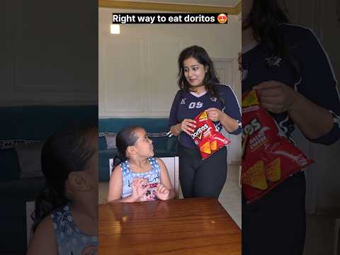 "The right way to cut and eat doritos." 🤯😲🤩 #relatable #trending #shorts thumbnail