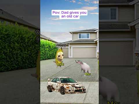 Pov: Dad gives you an old car? #catmeme #memes #shorts ⚠️ Re-uploading is strictly prohibited ? thumbnail