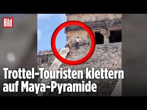 MEXICO: Zwei Touristen ignorieren Verbot und klettern auf Kukulkán-Pyramide thumbnail
