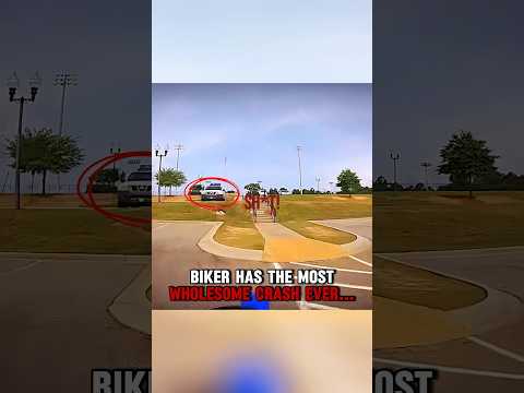 Biker accidentally has the most WHOLESOME crash ever‼️? (@y2tymes941) thumbnail
