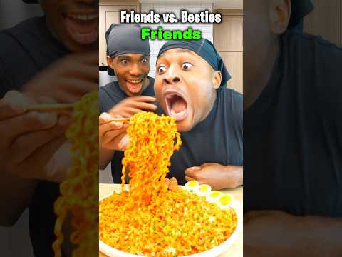 Friends vs Besties Spicy Buldak Ramen!? 🥵 thumbnail
