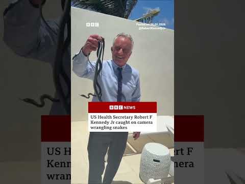 RFK Jr caught on camera wrangling snakes at Dr Oz’s beach house. #Florida #BBCNews thumbnail