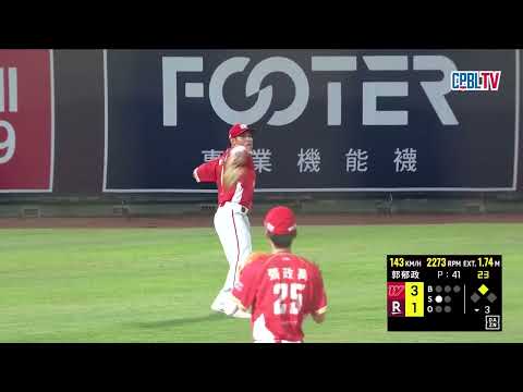 06/03 味全 VS 樂天 三局下，馬傑森無人出局揮出二壘安打，但後續無安打串聯留下殘壘 thumbnail