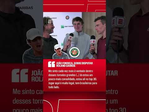 JOÃO FONSECA TÁ À VONTADE EM ROLAND GARROS! ? #shorts thumbnail