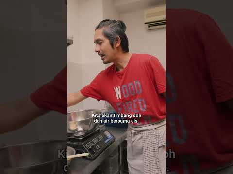 Proses Buat "Dough Pizza" Guna Biga & Sourdough #shorts thumbnail