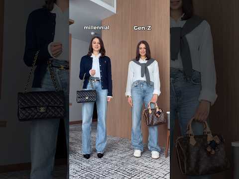 Millennial (1972-1995) VS. Gen-Z (1996-2012)? 🤍🤯 | Which style do you like more? #howto #fashion thumbnail