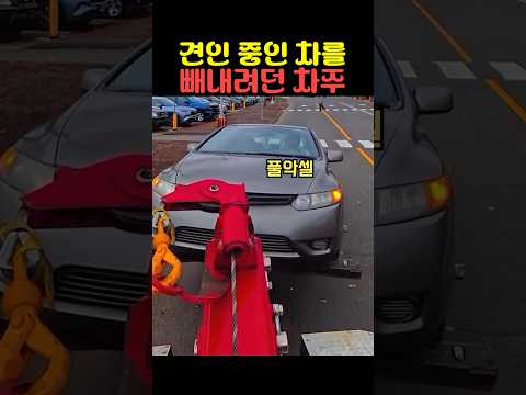견인 중인 차를 빼내려던 차주 thumbnail