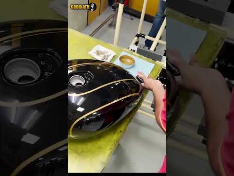 Hand-Painting 900 Royal Enfield Tanks Daily! 🤯| Gobinath #shorts #throwback thumbnail