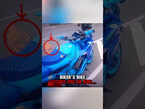 Biker’s bike CATCHES FIRE on ride‼️? (@LivingLikeLarryOfficial) thumbnail