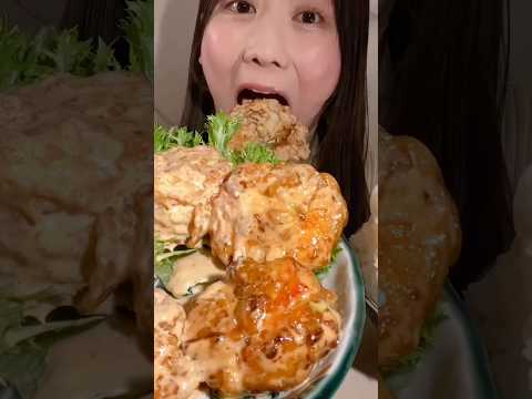 Giant Chili Mayo Shrimp🍤海老チリマヨ🍤　#asmr #asmreating #asmrfood #mukbang #miyuasmr #咀嚼音 thumbnail