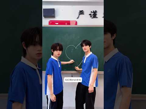 Đôi bạn cùng vẽ trái tim hoàn chỉnh #shorts thumbnail
