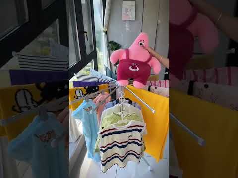 Space Saving Foldable Rotary Clothes Drying Rack( # 3289  ) 1️⃣ Product Link in Bio thumbnail