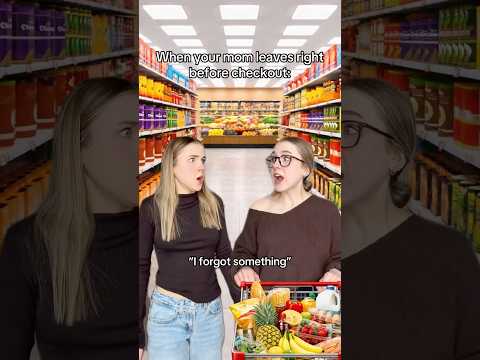 When your mom leaves right before checkout #pov #skit #comedy thumbnail