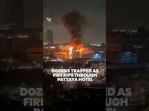 Fire breaks out at Pattaya hotel as rescue teams rush to evacuate tourists thumbnail