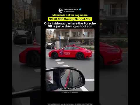 Only in Monaco: Porsche 911 as a Driving School Car! 🏎️💸 thumbnail