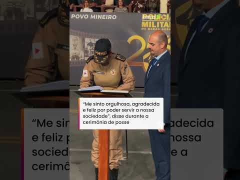 Mulher assume o mais alto posto da Polícia Militar de MG pela primeira vez em 251 anos #shorts thumbnail