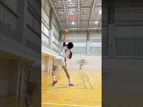 Topspin serve power levels: 10%–120%#volleyball thumbnail