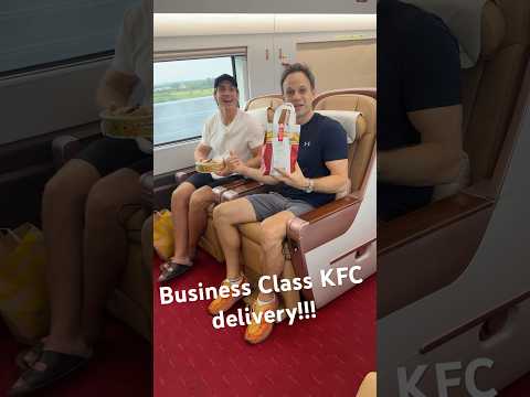 Business class KFC delivery on the train in China! #china thumbnail
