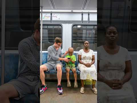 Subway Passenger Gives His Smartphone To Curious Boy #shorts #humanity #phone thumbnail