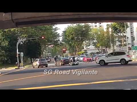 27may2026 clementi ave 2 motorcyclist fail to conform to red light signal & hit car turning right thumbnail
