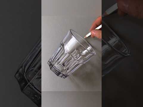 Hyper-realistic glass ##drawing #art thumbnail