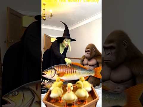 Marvelous Dancing cute monkey funny duckling video. funny video try not to laugh, grilled fish ASMR thumbnail