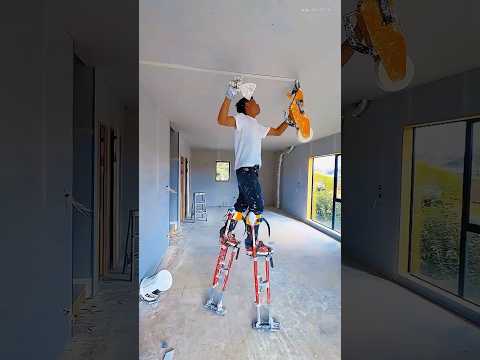 aluminum alloy stilts | Good tools and machinery make work easy ✨ #shorts #construction thumbnail