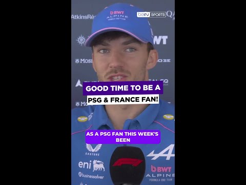 Pierre Gasly's enjoying his time as a PSG and France fan! #shorts #F1 #MonacoGP thumbnail