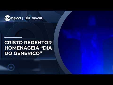 Cristo Redentor fica azul em homenagem ao “Dia Nacional do Medicamento Genérico” | #SBTBrasil thumbnail