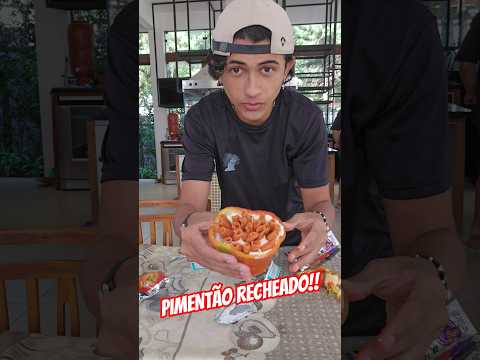 FIZ O PIMENTÃO RECHEADO!!!#shorts thumbnail