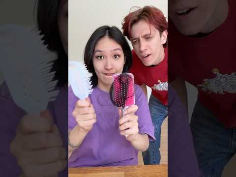 Hairbrush Cleaning Hack 💇‍♀️ wait for end😂 thumbnail