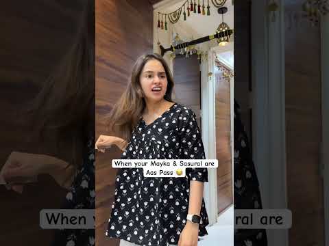 Mayka Pass Me ho toh Life Set🤣#ytshorts #comedy #viral #funny #shortsfeed #shorts #sasural #wife thumbnail