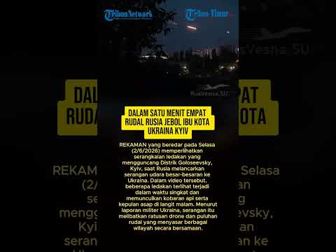 DALAM SATU MENIT EMPAT RUDAL RUSIA JEBOL IBU KOTA UKRAINA KYIV thumbnail