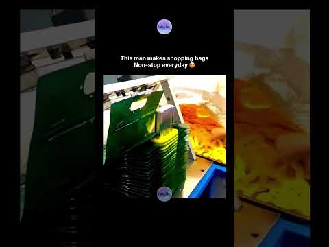 This man makes shopping bags Non-stop everyday 😍 thumbnail