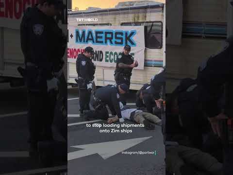 10 US activists arrested while blocking arms shipment to Israel thumbnail