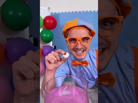 Can Blippi Pop the BALLOONS?? to make the candy SINK or FLOAT?! #shorts thumbnail