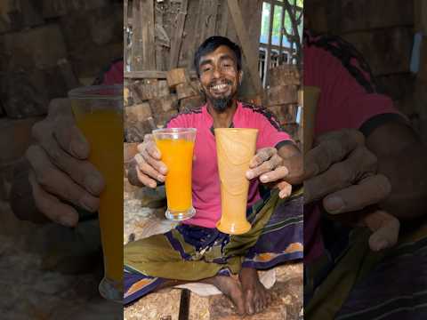Amazing Wooden Juice Glass Made by Hand | Eco Friendly Craft #shorts thumbnail