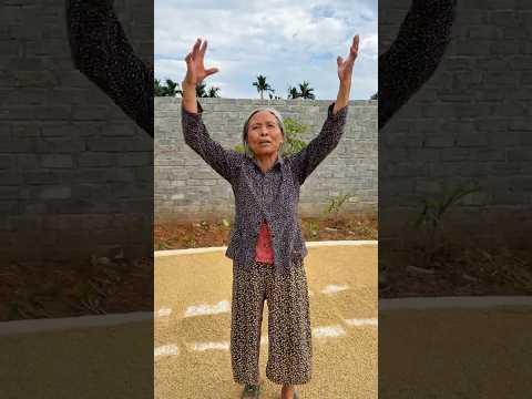 When Mom Loves Singing Even While Drying Rice Before the Rain ??? #viralshorts #trend thumbnail