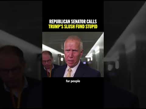 Sen. Thom Tillis UNLOADS on Trump's slush fund thumbnail