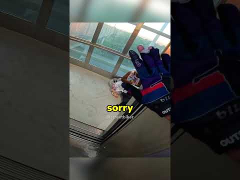 Biker Meets Crazy Elevator Woman thumbnail