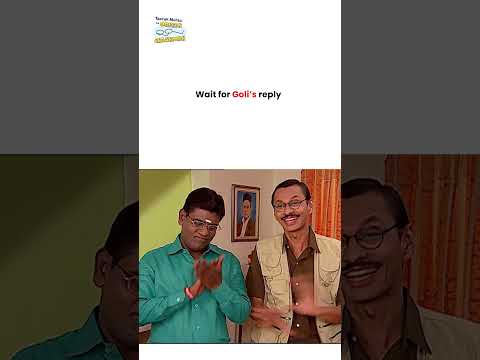 Wait for Goli’s reply !  #tmkoc #funny #comedy #taarakmehta #jethalal #daya thumbnail