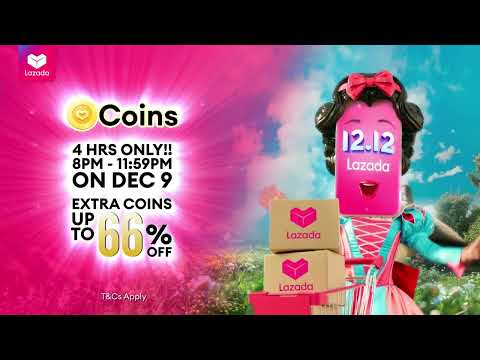Lazada 12.12 - Extra Coins Up to 66% off thumbnail