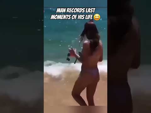 Man records his last moments! Best not to risk your life 😆 #funny #relatable ##memes thumbnail