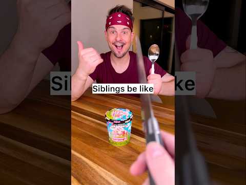 How to share STRAWBERRY ICE CREAMY with your sibling properly?😭❤️🍦| CHEFKOUDY thumbnail