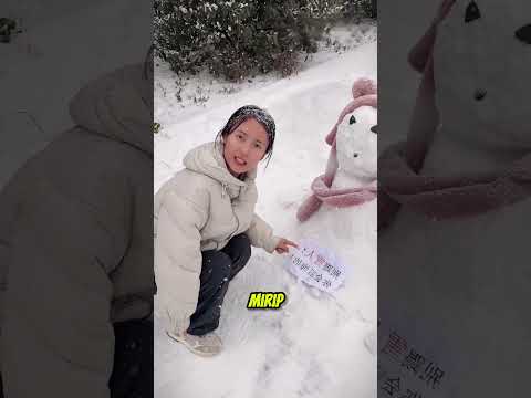 Akibat iseng suka nendang boneka salju 🤣 #shortviral thumbnail